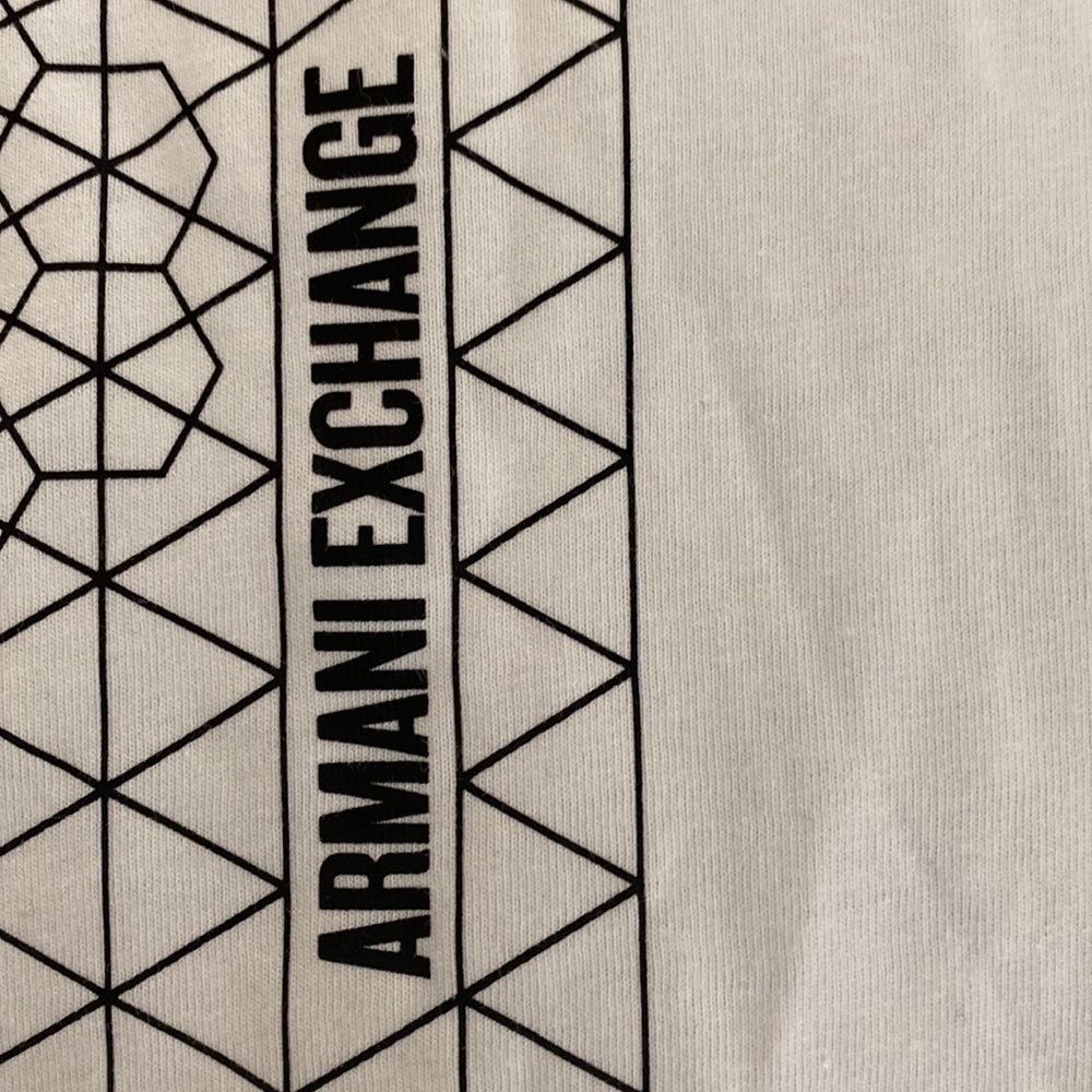 - NWT Armani Exchange  white tee shirt with black details - Picture 3 of 6